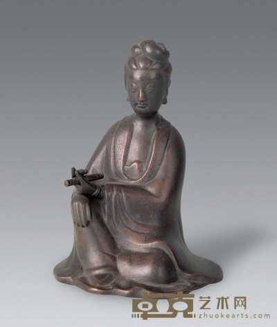 清 铜观音座像 高14cm